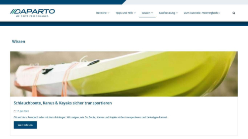 Webcapture/Screenshot der Webseite https://www.daparto.de/info/wissen/
